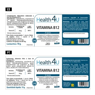 H4U Vitamina B12 200 µg 30 cápsulas 2