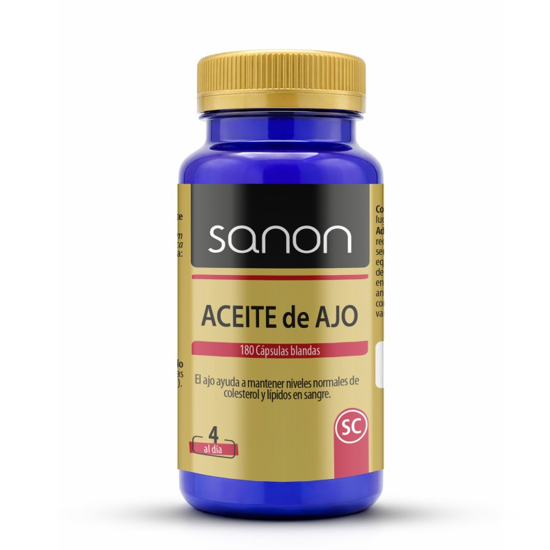 SANON Aceite de ajo 180 cápsulas blandas