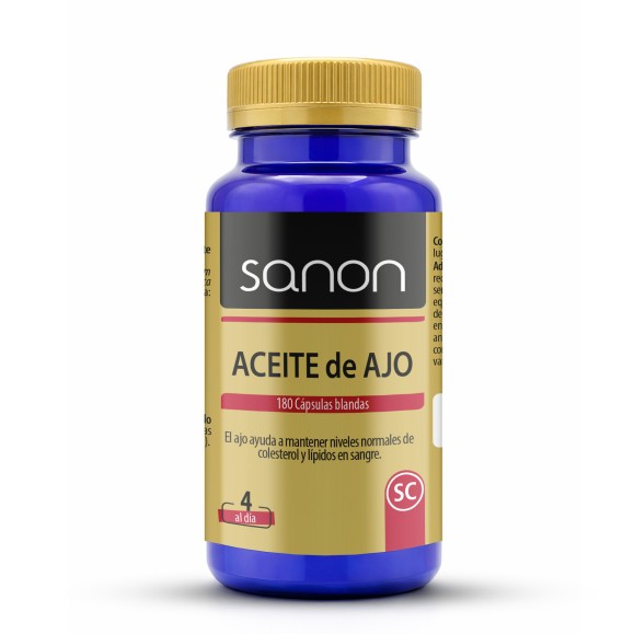 SANON Aceite de ajo 180 cápsulas blandas