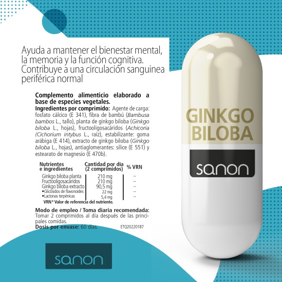 SANON Ginkgo Biloba 120 comprimidos