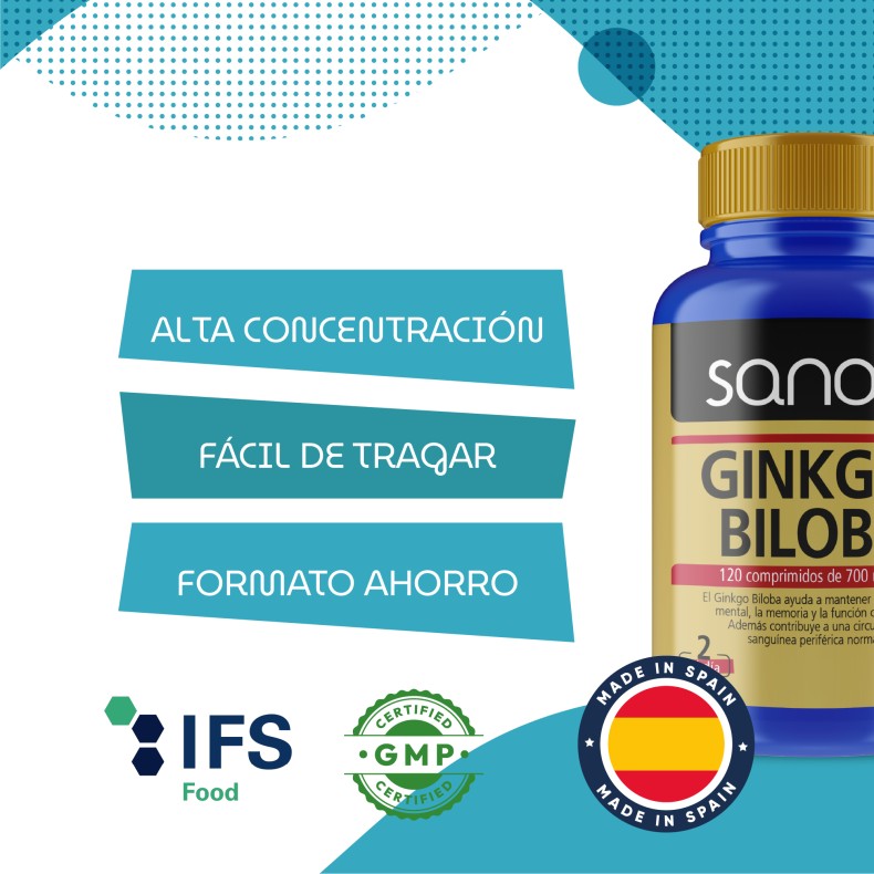 SANON Ginkgo Biloba 120 comprimidos